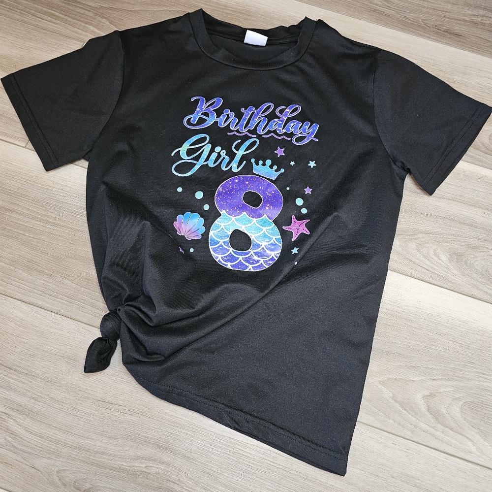 * Kids Mermaid Tshirt for 8th Birthday